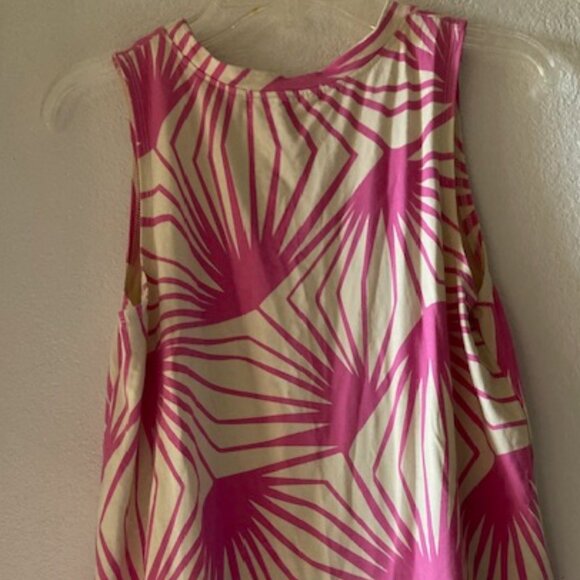 EUC FIGHTING EEL AVA SKY HONOLULU PINK PALMS WHITE TANK HAWAII GLAM LOVELY XS - Picture 6 of 15